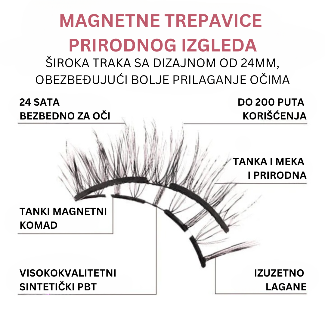 Luksuzne Magnetne Trepavice + Gratis Aplikator