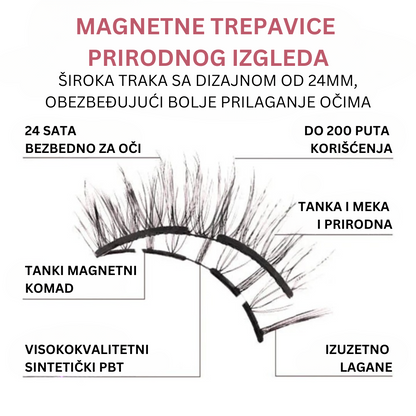 Luksuzne Magnetne Trepavice + Aplikator (1 pakovanje + 1 pakovanje GRATIS) - jer tvoje oći zaslužuju više !!!