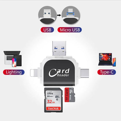 4 u 1 Univerzalni SD TF čitač kartica