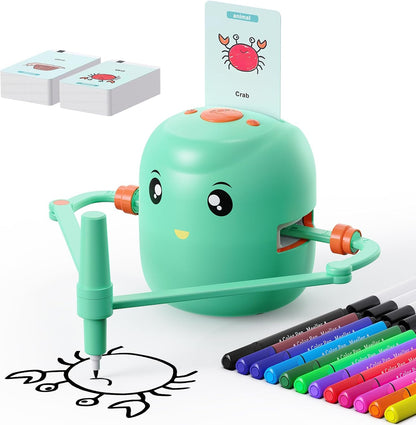 Pametni crtaći robot za djecu | Montessori edukativna igračka (5+) – glasovna interakcija, 16 flomastera, 150 kartica