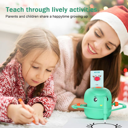 Pametni crtaći robot za djecu | Montessori edukativna igračka (5+) – glasovna interakcija, 16 flomastera, 150 kartica