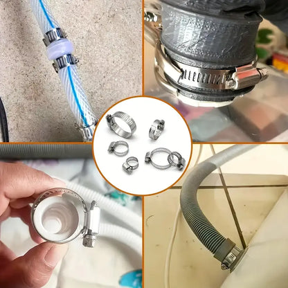 Set od 50 nehrđajućih obujmica za crijeva (6–29 mm) - kutija s pretincima